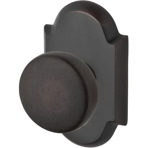 Half Dummy Rustic Knob and Rustic Arch Rose Dark Bronze Finish