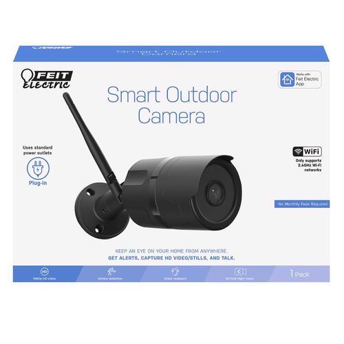 Security Camera Smart Home Plug-in Outdoor Smart-Enabled Black