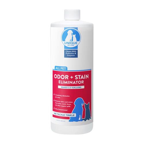 Unique 203-3 Odor and Stain Eliminator Natural Products Clean Scent 32 oz Liquid