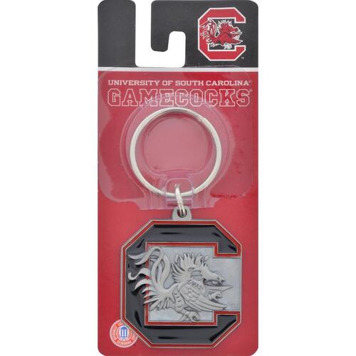 Key Chain University of South Carolina Metal Silver Decorative Silver