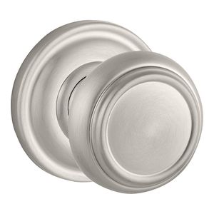 Full Dummy Traditional Knob and Traditional Round Rose Satin Nickel Finish