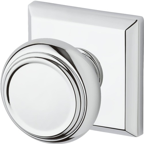 Half Dummy Traditional Knob and Traditional Square Rose Bright Chrome Finish