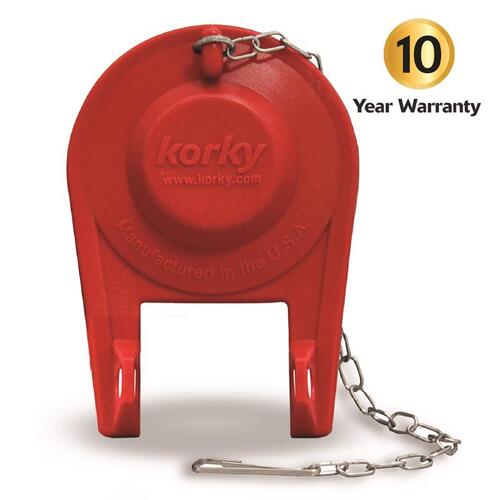 Korky 2017CM Toilet Flapper, Specifications: 2 in Valve Open, Rubber, Red