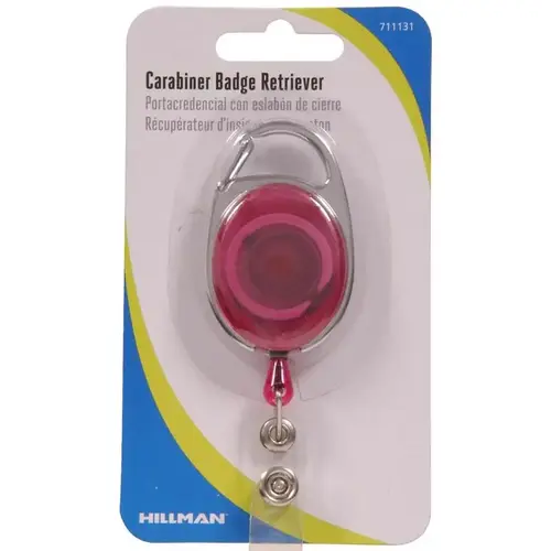 Badge Retriever Plastic Assorted Carabiner Assorted