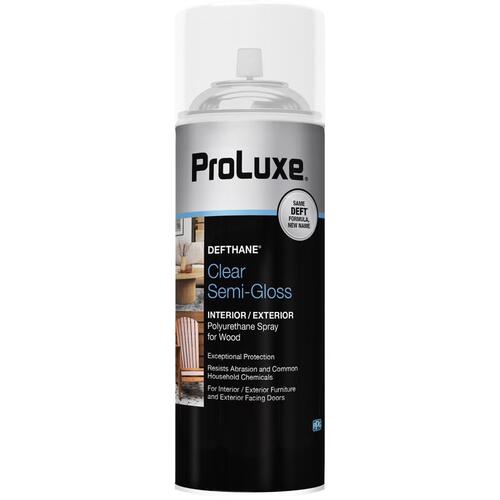 Defthane Polyurethane, Semi-Gloss, Liquid, Amber, 11.5 oz, Aerosol Can