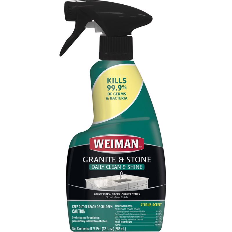 Weiman 78 Granite Cleaner and Polish Citrus Scent 12 oz Liquid