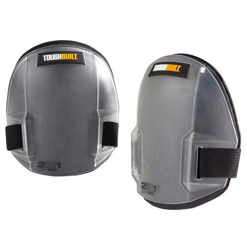 ToughBuilt TB-KP-101-2BES Knee Pads 7.48" L X 5.91" W Plastic 2-in-1 Gray One Size Fits All Gray