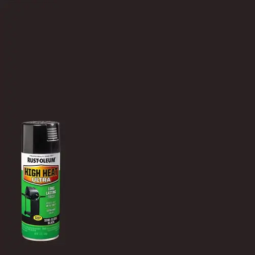 Ultra High Heat Spray Specialty Semi-Gloss Black 12 oz Black - pack of 6