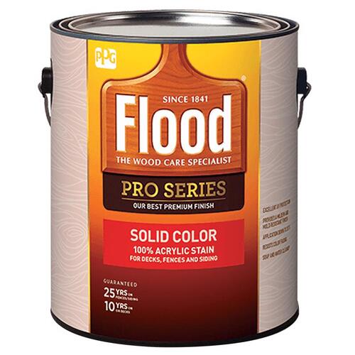 Wood Stain Pro Series Solid Satin White Pastel Base Acrylic 1 gal White - pack of 4