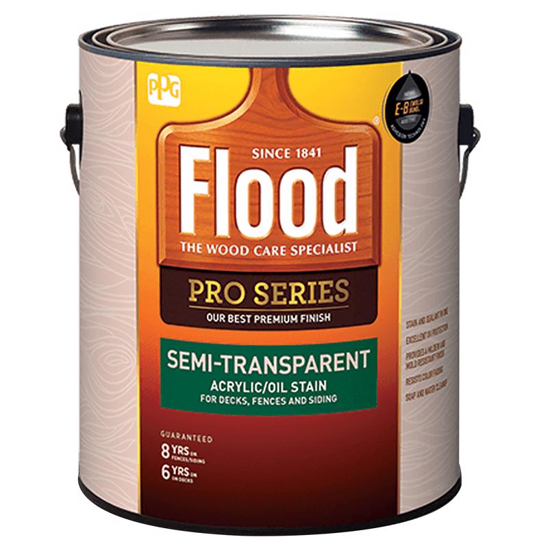 Flood FLD81201 Wood Stain, Liquid, 1 gal White