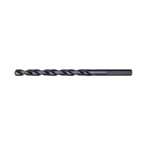 Jobber Drill Bit, 7/32 in Dia, 3-3/4 in OAL, Parabolic Flute, 3-Flute, 7/32 in Dia Shank Black Oxide