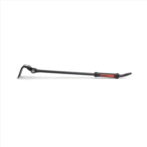 CODE RED Series DB30X Pry Bar, 30 in L, Flat End, Nail Slot Tip, Steel, Black, 4-1/8 in W