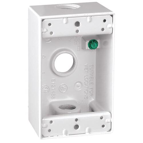 Sigma Engineered Solutions 14250WH Weatherproof Box New Work 18.3 cu in Rectangle Metallic 1 gang White White