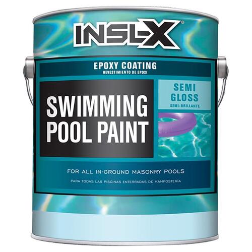 Insl-X IG4010S99-2K Swimming Pool Paint Indoor and Outdoor Semi-Gloss White Epoxy 2 Gallon Kit White