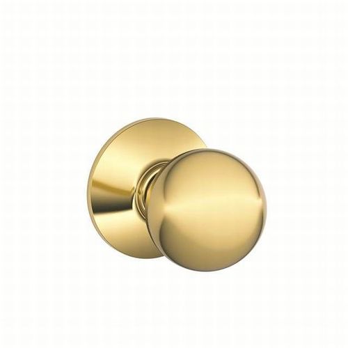 Orbit Knob Passage Lock with 16080 Latch and 10027 Strike Lifetime Brass Finish