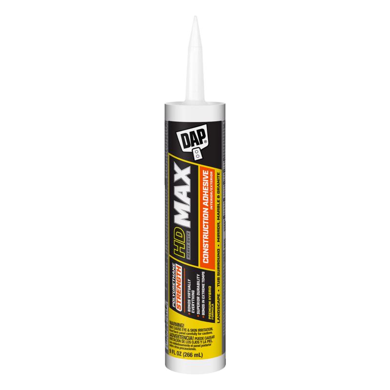 DAP 7079827511 DYNAGRIP Construction Adhesive, White, 9 oz Cartridge