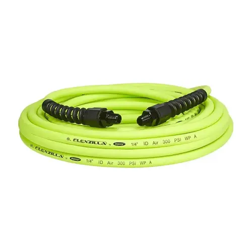 Flexzilla HFZP1425YW2 Air Hose Pro 25 ft. L X 1/4" D Hybrid Polymer 300 psi Zilla Green Zilla Green