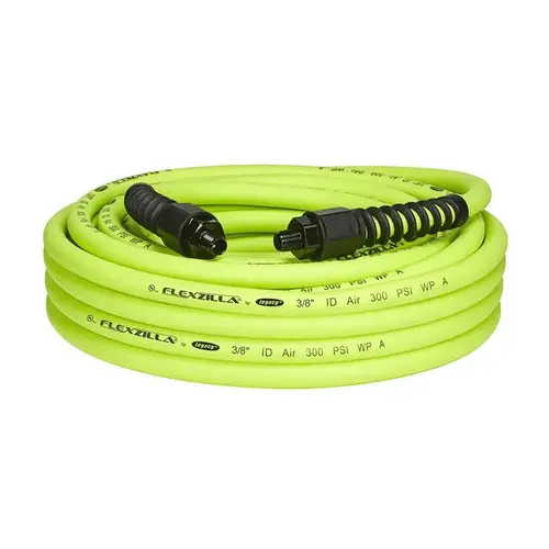 Flexzilla HFZP3850YW2 Air Hose Pro 50 ft. L X 3/8" D Hybrid Polymer 300 psi Zilla Green Zilla Green