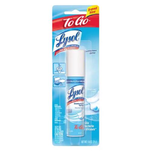 LYSOL 1920079132 Disinfectant Spray To Go Crisp Linen Scent 1 oz