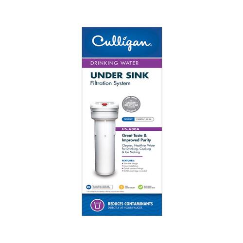 Culligan US-600A Under Sink Filter System, 1000 gal Capacity, 1 gpm