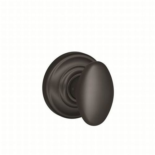 Siena Knob with Andover Rose Passage Lock with 16080 Latch and 10027 Strike Matte Black Finish