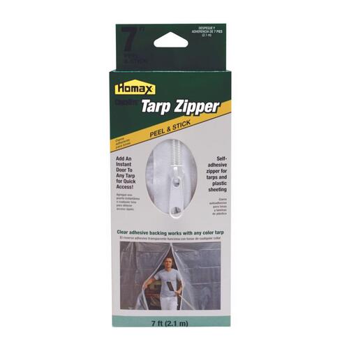 Tarp Zipper Door CinchTite 0.25 ft. W X 7 ft. L Plastic Blue Blue