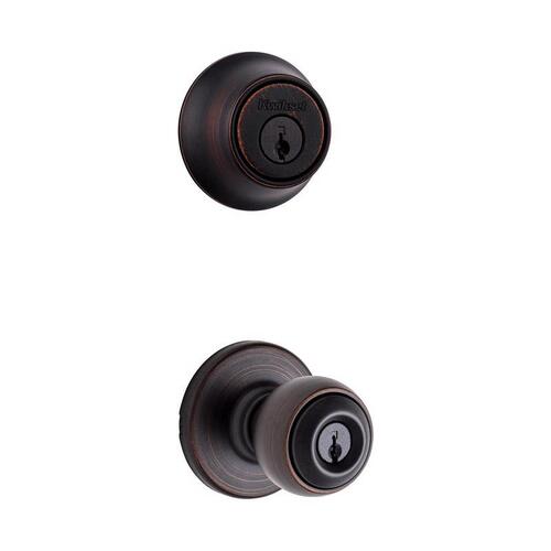 Combination Lockset, 3 Grade, Keyed Key, Venetian Bronze, 2-3/8 x 2-3/4 in Backset, K6 Keyway