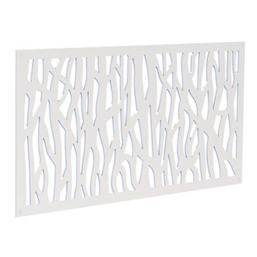 Screen Panel Sprig 2 ft. W X 4 ft. L White Polymer White