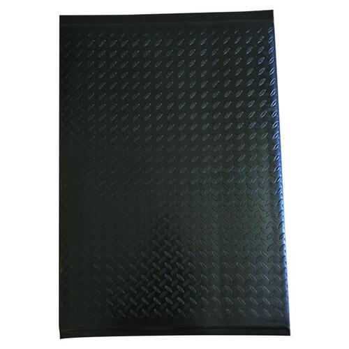 Anti Fatigue Mat Diamond 60" L X 33" W Black Indoor Foam/Vinyl Nonslip Black