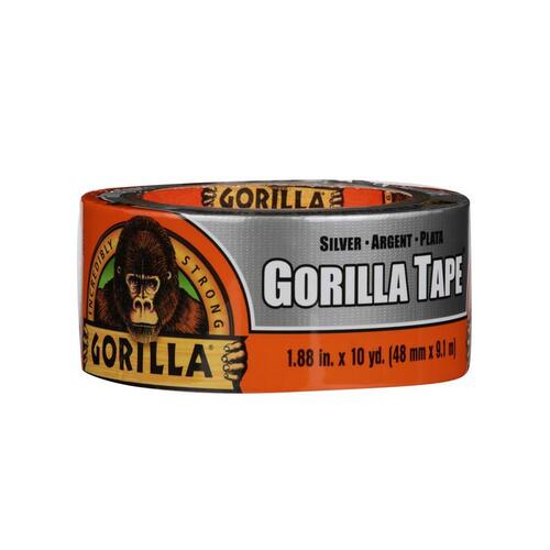 Gorilla 105463 Duct Tape, 10 yd L, 1.88 in W, Silver