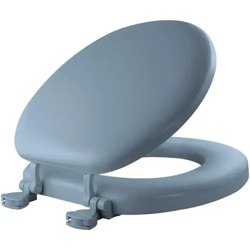 Mayfair by Bemis 15EC 034 Round Closed Front Premium Soft Sky Blue Toilet Seat