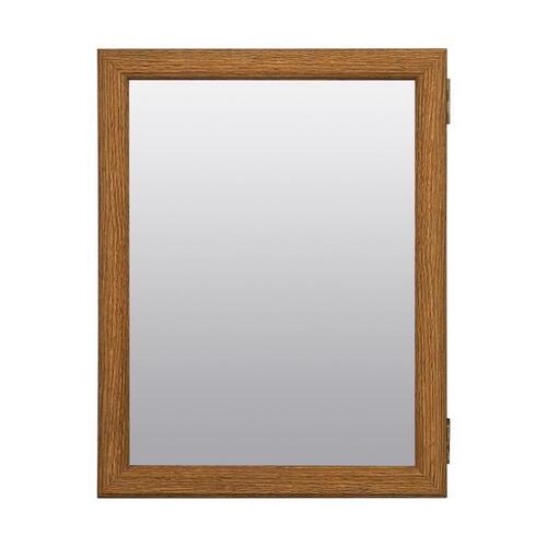 Zenith Products K16 Medicine Cabinet/Mirror 19.25" H X 15.5" W X 4.5" D Rectangle Brown