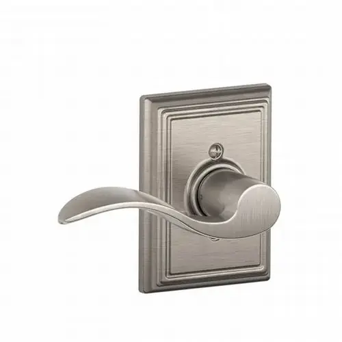 Left Hand Accent Lever with Addison Rose Interior Active Trim with 12326 Latch and 10269 Strikes Satin Nickel Finish