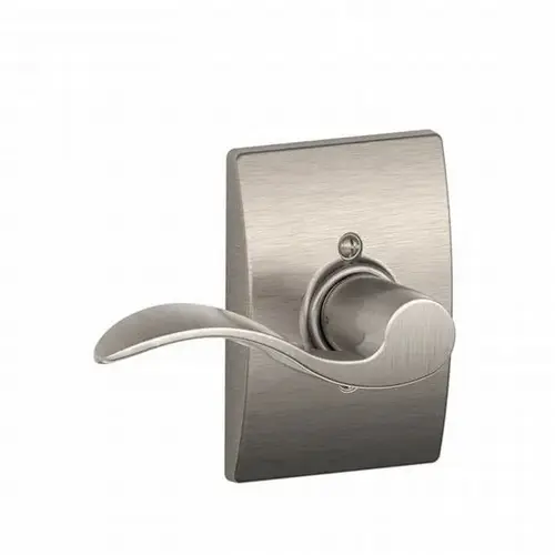 Left Hand Accent Lever with Century Rose Half Dummy Satin Nickel Finish