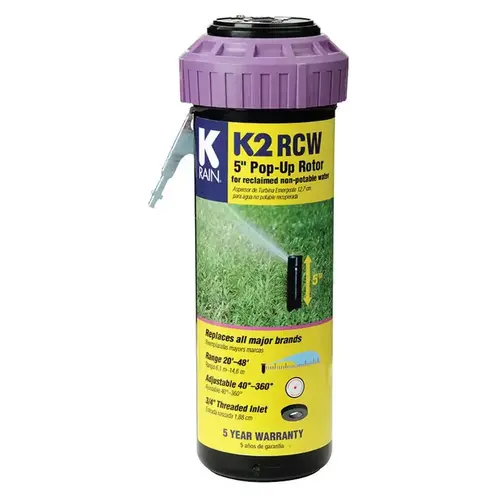 Pop-Up Rotor K2 RCW 5" H Adjustable Black