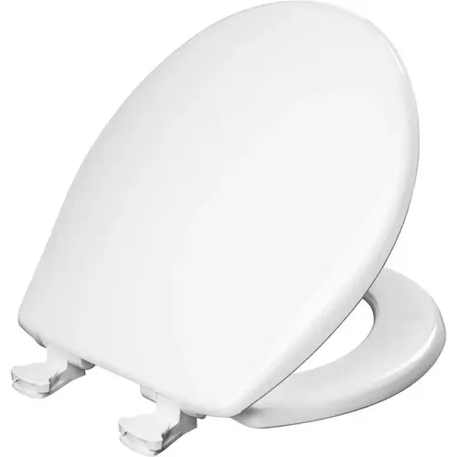 Mayfair by Bemis 7B730EC 000 Toilet Seat Easy Clean Round White Plastic Plastic