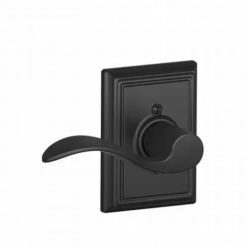 F59 Accent Inside Trim Handleset/Entrance Lever Lock with Addison Trim, Matte Black