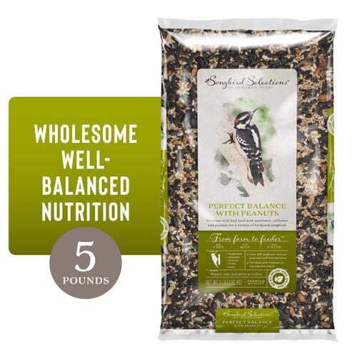 Songbird Selections 13624 Wild Bird Food Perfect Balance Wild Bird Sunflower Seeds and Peanuts 5 lb