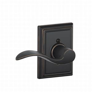 Schlage Left-Handed Accent Entry Inside Handle Aged Bronze F59 ACC 716 LH 