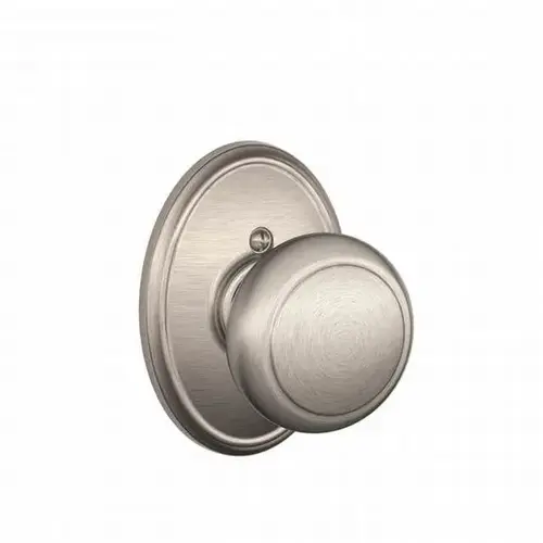 Andover Knob with Wakefield Rose Half Dummy Satin Nickel Finish