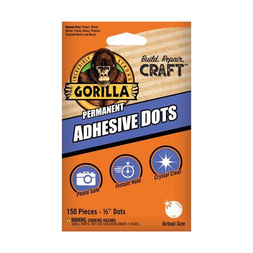 Adhesive Dot, Solid, Neutral, Transparent - pack of 8