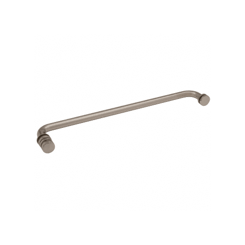 CRL TBCC18BN Brushed Nickel 18" Towel Bar with Contemporary Knob