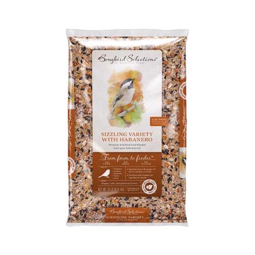 Songbird Selections 13637 Wild Bird Food Sizzling Variety With Habanero Wild Bird Seed 10 lb