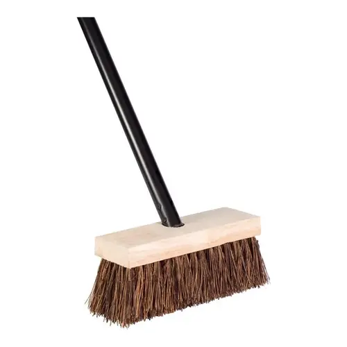 Scrub Brush Linoleum/Rug 7-3/4" W Plastic Handle Brown/Black