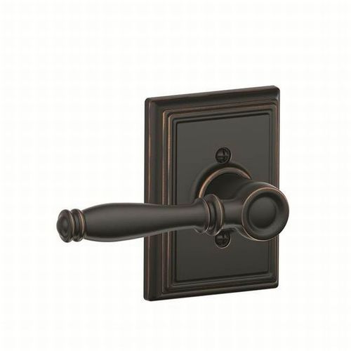 F170 Birmingham Lever Single Dummy Trim with Addison Trim Aged Bronze