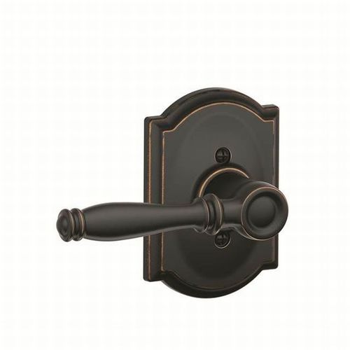 F170 Birmingham Lever Single Dummy Trim with Camelot Trim Aged Bronze