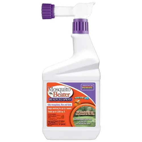 680 Mosquito Beater, Liquid, Spray Application, 1 qt Opaque White