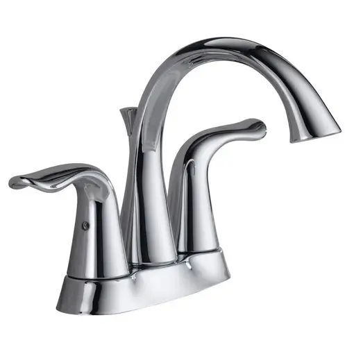 Lahara Series Bathroom Faucet, 1.2 gpm, 2-Faucet Handle, Brass, Chrome Plated, Lever Handle