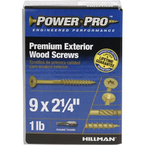 Premium Deck Screws Power Pro No. 9 X 2-1/4" L Star Flat Head 1 lb Ceramic Coated