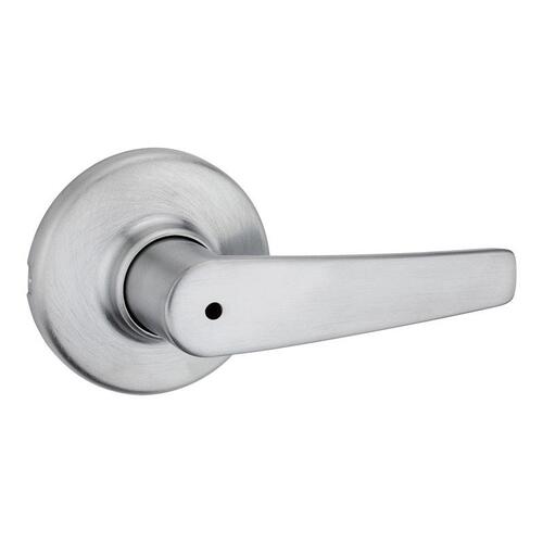 Privacy Lever, 3-5/8 in L Lever, Satin Chrome